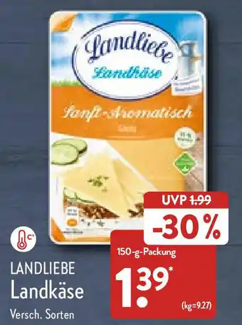 Aldi Nord Landliebe Landkäse 150g Packung Angebot