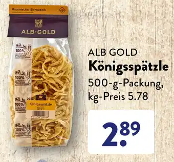 Aldi Süd Alb Gold Königsspätzle 500 g Packung Angebot