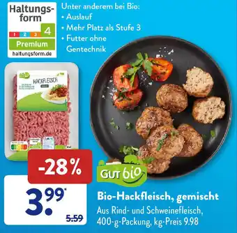 Aldi Süd Gut Bio Bio Hackfleisch, gemischt 400 g Packung Angebot