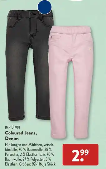 Aldi Süd Impidimpi Coloured Jeans, Denim Angebot