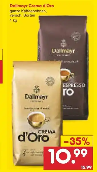 Netto Marken-Discount Dallmayr Crema d'Oro 1kg Angebot