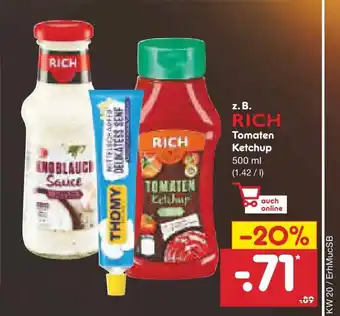Netto Marken-Discount Rich Tomaten Ketchup 500ml Angebot