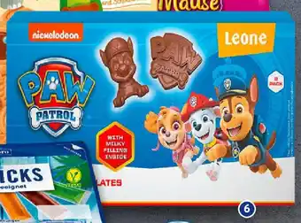 Aldi Süd Leone Paw Patrol Schokolade 100 g Packung Angebot