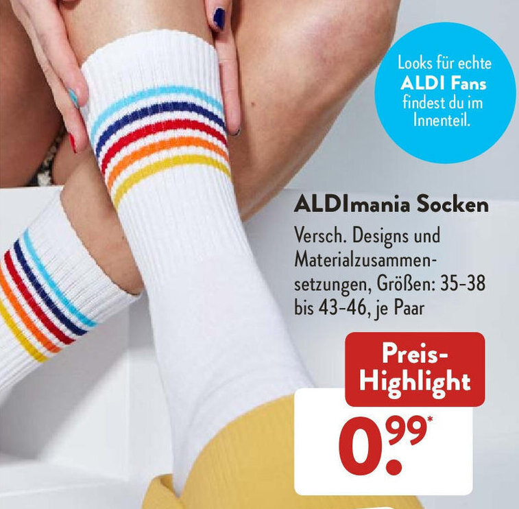 ALDImania Socken Angebot bei Aldi Süd