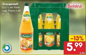 Netto Marken-Discount Belsina Orangensaft 6*1L Angebot