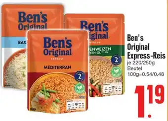 Edeka Ben's Original Express Reis 220-250g Beutel Angebot