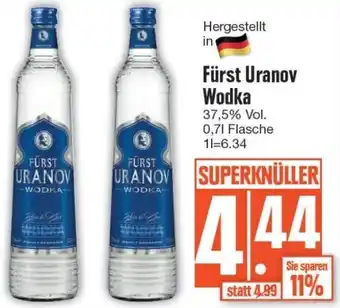 Edeka Fürst Uranov Wodka 0,7L Flasche Angebot