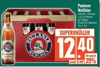 Edeka Paulaner Weißbier 20x0,5L Flasche Angebot