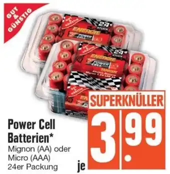 Edeka Gut & Günstig Power Cell Batterien Mignon (AA) oder Micro (AAA) 24er Packung Angebot