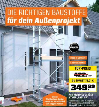 OBI Hymer alu-montage-gerüst „easy up“ Angebot