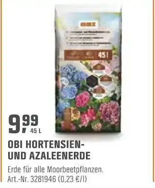 OBI Obi hortensien- und azaleenerde Angebot