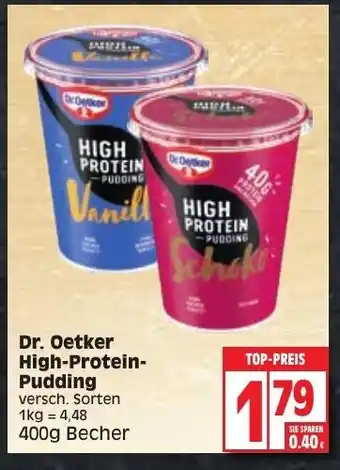 Edeka Dr. Oetker High Protein Pudding 400 g Angebot