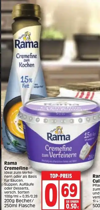 Edeka Rama Cremefine 250 ml Angebot