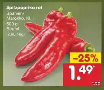 Netto Marken-Discount Spitzpaprika rot 500g Angebot