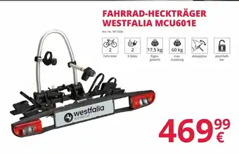 A.T.U. Fahrrad-Heckträger Westfalia Mcu601e Angebot