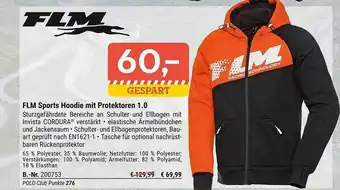 Polo Flm Sports Hoodie Mit Protektoren 1.0 Angebot