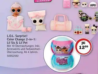 Vedes Lol Surprise! Color Change 2in1: Lil Sis & Lil Pet Angebot