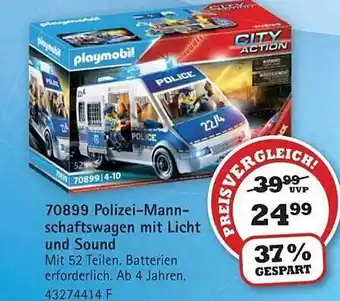Vedes 70899 Polizei-mannschaftswagen Mit Licht Und Sound Angebot