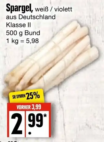 Edeka Frischemarkt Spargel 500 g Bund Angebot