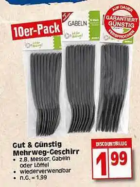 Elli Markt Gut & Günstig Mehrweg-geschirr Angebot