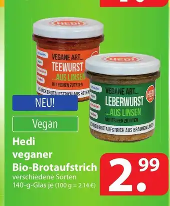 Famila Nord Ost Hedi veganer Bio- Brotaufstrich Angebot