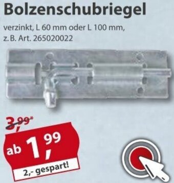 Sonderpreis Baumarkt Bolzenschubriegel Angebot