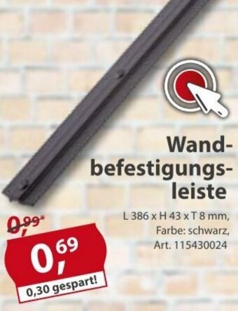 Sonderpreis Baumarkt Wandbefestigungsleiste Angebot