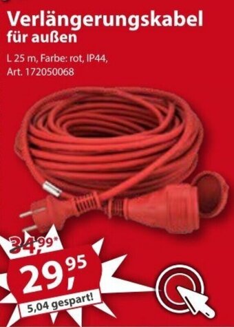 Sonderpreis Baumarkt Verlängerungskabel Angebot