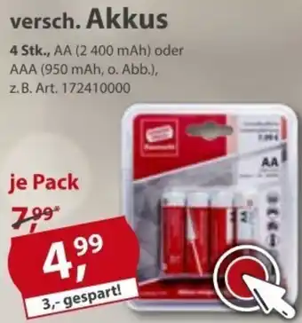 Sonderpreis Baumarkt versch. Akkus Angebot