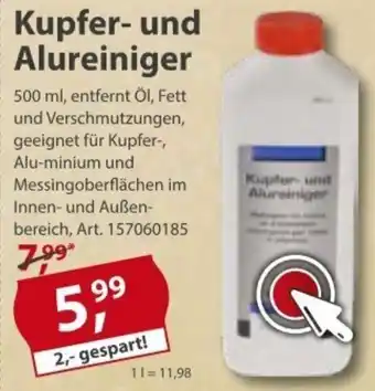 Sonderpreis Baumarkt Kupfer und Alureiniger 500 ml Angebot