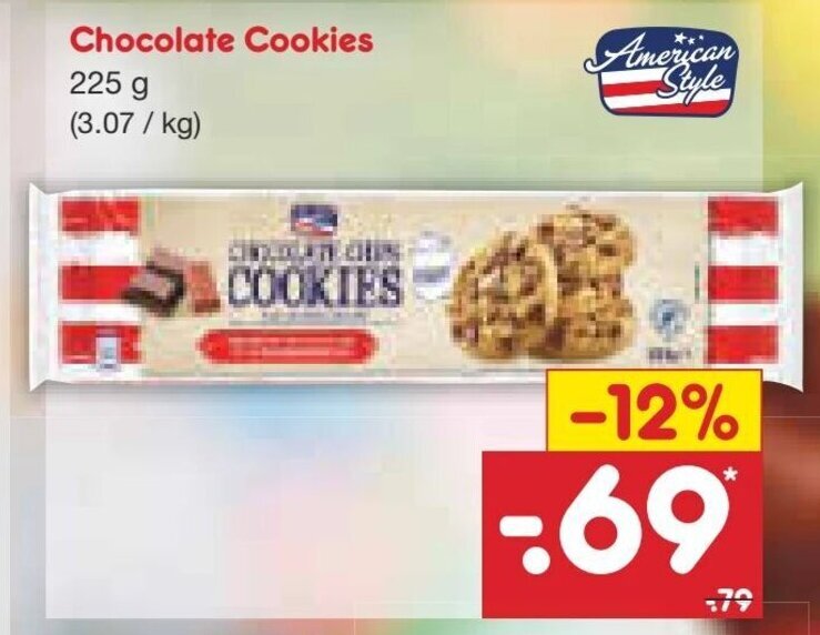 American Style Chocolate Cookies 225g Angebot bei Netto MarkenDiscount