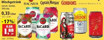 Thomas Philipps Bacardi, Captain Morgan oder Gordon's Mischgetränk 0,33 Liter Angebot