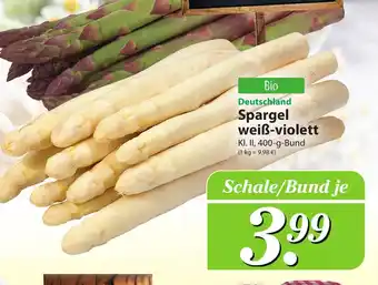 Famila Nord Ost Bio Deutschland Spargel weiß-violett Angebot