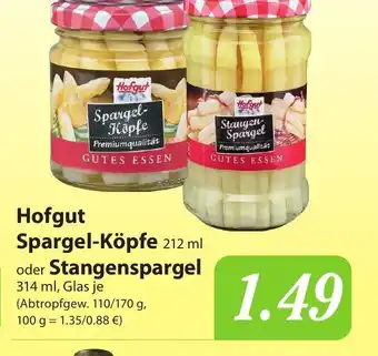 Famila Nord Ost Hofgut Spargel-Köpfe 212ml oder Stangenspargel 314ml Angebot