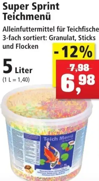 Thomas Philipps Super Sprint Teichmenü 5 Liter Angebot