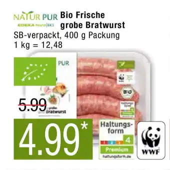 Marktkauf Natur Pur Bio Frische grobe Bratwurst 400g Angebot