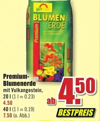 B1 Discount Baumarkt Premium Blumenerde 20 L Angebot