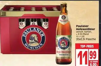 Edeka Paulaner Hefeweißbier 20 x 0,5 L Angebot