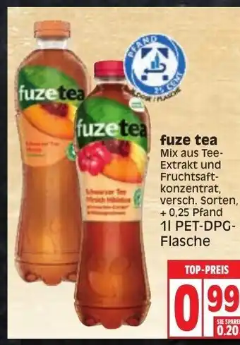 Edeka Fuze Tea 1 L Angebot