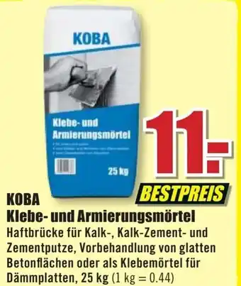 B1 Discount Baumarkt Koba Klebe und Armierungsmörtel Angebot