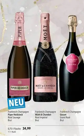 CITTI Markt Frankreich-champagne Piper Heidsieck, Moët & Chandon Oder Gosset Grand Rosé Brut Angebot