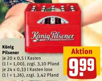 REWE Center König Pilsener 20x0,5L/24x0,33 L Kasten Angebot