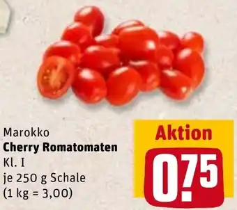 REWE Center Marokko Cherry Romatomaten 250 g Schale Angebot