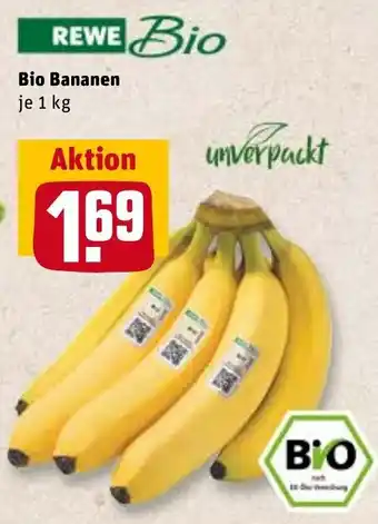 REWE Center Rewe Bio Bananen 1 kg Angebot