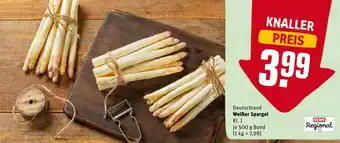 REWE Center Deutschland Weißer Spargel 500 g Bund Angebot