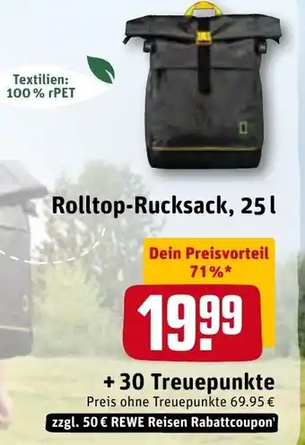 REWE Center Rolltop Rucksack, 25 L Angebot