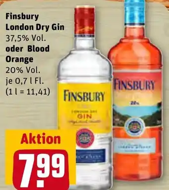 REWE Center Finsbury London Dry Gin oder Blood Orange 0,7 L Angebot