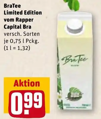 REWE Kaufpark BraTee Limited Edition vom Rapper Capital Bra 0,75 L Pckg. Angebot