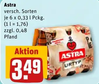 REWE Kaufpark Astra 6x0,33 L Pckg. Angebot