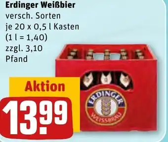 REWE Kaufpark Erdinger Weißbier 20x0,5 L Kasten Angebot